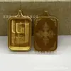 Caja Thangka de Acero de Titanio al por Mayor Caja Vacía Colgante Chapado en Oro que No se Desvanece Pintado a Mano en Tíbet Thangka Zangkilaam Estilo Artístico Pequeño