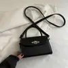 Bolsa Pequena Lisa de Alta Qualidade Feminina 2025 Nova de Nicho Bolsa de Mão em Couro Macio Versátil de Ombro Único Transversal Pequena Quadrada para Mulheres