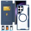Para 2025 Samsung S25Ultra Funda de Cuero Magnética abatible para Teléfono Móvil Antirrobo Cepillo s24 Tarjeta A54 Funda Protectora