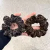 Nuevos Scrunchies Versátiles Retro Estampado de Leopardo de Alto Valor, Ligas para el Cabello Elegantes de Alta Calidad para Moños y Colas de Caballo, Otoño Invierno