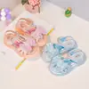 Sandalias de Cristal con Mariposas para Niñas 2026 Verano Nuevos Zapatos de Princesa con Lentejuelas para Niños Medianos y Grandes Sandalias de Playa Molino de Viento
