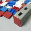 Accesorios Sísmicos, Tapa Final de Soporte de Enchufe de Acero, Tapa de Enchufe para Riel Fotovoltaico Cuadrada de Plástico, Tapa Final de Acero en Forma de C