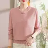 Suéter da Mamãe Primavera e Outono Cardigã Pequeno 2026 Novo Estilo Mulheres de Meia-Idade Elegante Camada Base Top Meia-Idade e Idosos Roupas de Primavera Tricô