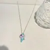 Dulce Collar de Zirconia Esmaltada Colorida de Helado para Mujer, Pendientes Lindos de Cono de Nicho Japonés y Coreano, Gargantilla, Cadena para Clavícula, Moderno