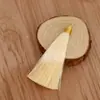 Anel de puxar 8cm fio dourado chapéu canelado borla borla marcador de página pingente sachê diy sachê borla leque borla