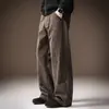Pantalones Casuales de Peso Pesado Estilo Retro Americano de Gama Alta para Hombre, Nuevo Estilo de Invierno, Pantalones de Calle con Retazos, Holgados, Pierna Recta, Estilo Workwear
