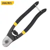 Tesoura de Cabo de Aço Deli Tool DL20238 Cortador de Fio Multifuncional Tesoura de Fio Tesoura de Fio 8 polegadas