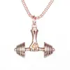 Accesorios de Moda Estilo Coreano Collar Clásico con Mancuerna para Hombre Joyería con Colgante de Acero de Titanio Personalidad