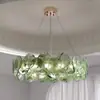 Lustre Francês Retrô de Luxo Leve de Vidro Colorido Feito à Mão em Murano Lâmpada Romântica Vintage de Sala de Estar Designer Luz Principal