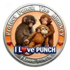 Moeda comemorativa proMpunch acrílico omIkeytepro cross-border lovepunch flatte2Dct para juniores