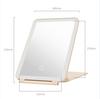 Espejo de maquillaje LED plegable abatible Espejo inteligente portátil portátil espejo dormitorio estudiante escritorio escritorio ventas directas de fábrica