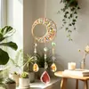 Elegante atrapasueños con árbol de la vida de piedra natural cruda, adorno colgante, campanilla de viento colorida para pared, superventas transfronterizo