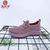 Zapatos de senderismo para mujer comercio exterior transfronterizo al por mayor nuevos cómodos casuales zapatos deportivos para mujer para primavera y otoño, zapatos para mujer de tejido fly-knit directos del fabricante