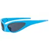 68115 Gafas de Sol Punk Milenial Europeas y Americanas Marco No Pequeño Gafas de Ciclismo Tendencia para Hombres y Mujeres Gafas de Sol para Exteriores