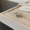 Anillos de Dibujos Animados de Moda para Mujer, Anillos Ajustables para Dedo Índice con Diseño de Animales del Reino Animal Vintage, Oso y Conejo
