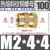 Tu Ba Injeção de Porca Hot Melt Porca de Cobre Inserções de Cobre Serrilhadas Conjunto de Inserções Pré-embutidas M2-M8