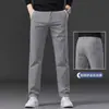 Calça casual de alta qualidade italiana para homens, novo modelo outono 2026, corte reto slim fit, calça social versátil estilo coreano