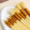 Nuevo juego de 13 brochas de maquillaje Sijiqing portátil cerdas suaves brocha para rubor brocha para sombras de ojos juego completo de brochas de belleza