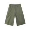 Nirben Vaquero Americano Retro Lavado Moda Ropa de Trabajo Pantalones Cortos de Mezclilla para Hombre Modernos Sueltos Rectos Acortados