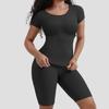 Top Moldeador de Cuerpo de Manga Corta y Cuello Redondo de Venta Caliente en TikTok Transfronterizo Ropa Moldeadora de Cuerpo Traje Deportivo Moldeador de Cuerpo Dividido