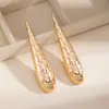 Pendientes Metálicos Exagerados de Forma Irregular de Gota de Agua Europeos y Americanos para Mujer Pendiente de Flor de Ola de Industria Pesada de Nicho Accesorio de Concha de Pulpo Venta al por Mayor