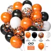 Conjunto de Balões de Halloween Transfronteiriço Decoração de Festa Temática de Halloween Balão de Látex Conjunto de Balões Laranja