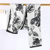 Lenços estampados florais estilo literário vintage para mulheres, nicho Ins, quatro estações, bom xale, cachecol quente de inverno, atacado