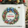 Corona de Navidad transfronteriza, decoración del hogar, decoraciones para ventanas y puertas de vidrio, ambiente festivo, adhesivo electrostático, pegatinas de Navidad de PVC para ventanas con "Merry Christmas" en inglés