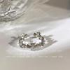 Anillo Estrella Ojo de Gato de Color Contrastante para Mujer Ins Moda Trendy Elegante Anillo para Dedo Índice de Pareja Nicho Anillo Versátil Elegante