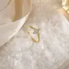 Anillo de Acero de Titanio Moda para Mujer Zirconia de Gama Alta Nicho Anillo para Dedo Índice de Lujo Ligero Diseño Anillo Abierto Venta al por Mayor
