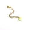 Cadena de cola de acero inoxidable collar pulsera cadena extendida acero de titanio galvanizado cadena de oro de 18K cadena metálica accesorios de joyería al por mayor