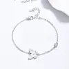 Pulseira de Borboleta em Prata de Lei 925 para Mulheres, Fresca e Elegante, Joia Versátil com Personalidade da Moda Ins, Joia de Luxo Leve de Alta Qualidade