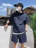 Nuevo conjunto deportivo casual de moda de alta calidad, moderno, para hombre, simple, de pantalones cortos y manga corta de verano para estudiante