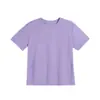 Camiseta Infantil de Secagem Rápida com Manga Curta, Cor Lisa, Gola Redonda, Top Esportivo de Verão, Respirável e Absorvente de Suor, para Meninos e Meninas, Atacado de Roupas Infantis