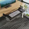Bandeja para Teclado Debajo del Escritorio Sin Taladro Tablero de Extensión de Escritorio de Oficina Cajón de Almacenamiento para Ratón de Computadora Carril Deslizante Soporte de Clip