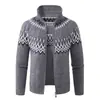2026 Outono/Inverno Transfronteiriço Novo Suéter de Malha Masculino Casual de Natal com Gola Alta Jaqueta Casual da Moda Plus Size para Homens