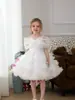Ropa infantil transfronteriza, vestido de pastel de un hombro, vestido de princesa para fiesta de cumpleaños infantil, vestido festivo para anfitrión de actuación
