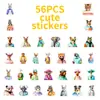 Transfronterizo Nuevo 56 Atuendos de Animales Personalizados de Moda Pegatinas de Graffiti Animales de Dibujos Animados Únicos Pegatinas Decorativas