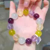 Pulsera Xiu Yu de Fluorita Púrpura y Mica de Litio