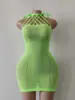 Amazon Transfronterizo Sexy Brillo de Pedrería Discoteca Vestido Brillante Ropa de Malla Lencería de Pedrería