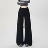 Roupas Femininas 2026 Primavera/Verão Novo Estilo Americano Calça Esportiva Casual Solta com Design de Bolso Frontal e Design Amplo e Fluido