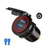 Cargador de Coche de Venta Caliente, Yate, RV, Coche Modificado, Cargador de Coche de 12-24V, Doble USB Carga Rápida Interruptor Qc3.0