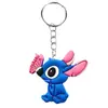 Llavero de Stitch Azul Colgante para Coche Accesorios Llavero de Mochila Escolar DIY Dibujo Animado Colgante Pequeño Colgante Venta al por Mayor