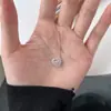 Yinyuan Colar Feminino de Prata Esterlina S925 Cruzado Coração Zircônia Banhado a Ouro 18K Luxo Acessível Design de Nicho Corrente para Clavícula