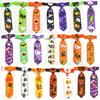 Gravata de Halloween para Pet com Estampa de Abóbora e Fantasma, Coleira para Cachorro e Gato, Gargantilha, Acessórios de Gravata Borboleta, Em Estoque para Atacado