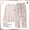 Pijama para Hombre Imitación Algodón Manga Larga Primavera y Otoño Casual Cuello Redondo Pulóver para Hombre Talla Extra Traje Ropa para el Hogar para Exterior