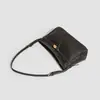 Bolso de Hombro Hobo Minimalista de Gamuza Negro Clásico Cierre de Nudo Dorado Vintage Cruzado Relajado para el Día a Día