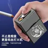Estojo de Cigarros Recarregável com Isqueiro, à Prova de Vento, Grande Capacidade para 20 Cigarros, Tampa Articulada, Resistente à Pressão, à Prova de Umidade, Conjunto Criativo de Estojos de Cigarros