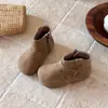 Botas retro estilo coreano para niña Birkenstock, nueva colección otoño/invierno 2026, zapatos para bebé niña, botines, botas de cuero de suela blanda