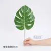 Sensación en la mano PU Caparazón de Tortuga Hoja Planta Verde Artificial Hojas Pequeñas Decoración Nórdica Hojas Verdes Relleno para Arreglos Florales Flores Accesorios para Fotografía
